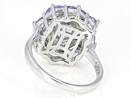 Pre-Owned 1.65ctw tanzanite, .10ctw blue diamonds & .02ctw white diamond accent rhodium over silver - Size 9
