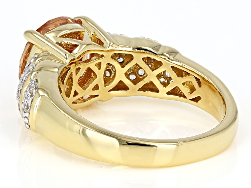 Pre-Owned Bella Luce ® 2.57ctw Champagne & White Diamond Simulant Eterno ™ Yellow Ring (2.26ctw Dew) - Size 12