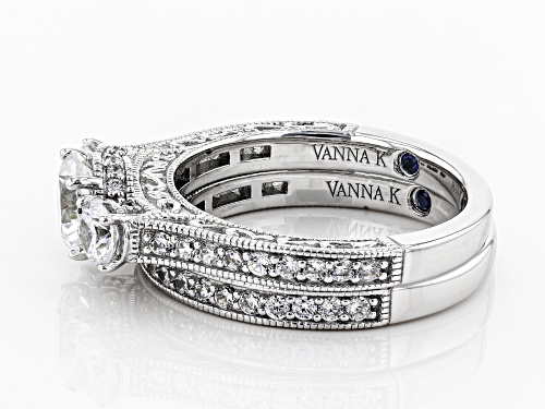 Pre-Owned Vanna K ™ For Bella Luce ® 3.48CTW Diamond Simulant Platineve ™ Ring With Band - Size 5