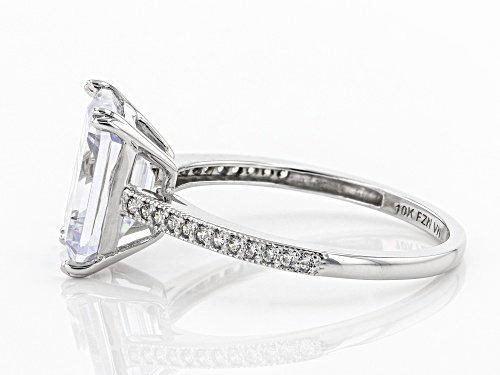 Pre-Owned Bella Luce ® 6.33ctw White Diamond Simulant 10k White Gold Ring (3.91ctw DEW) - Size 7