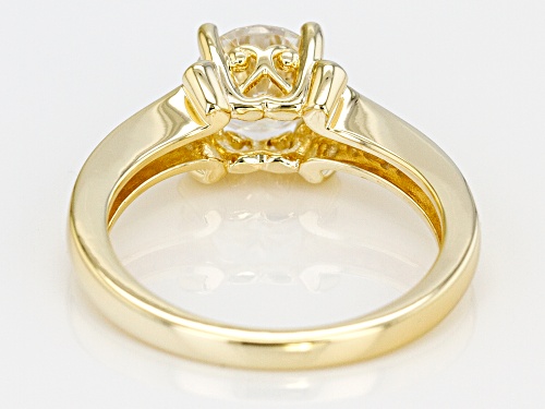 Pre-Owned MOISSANITE FIRE® 1.32CTW DEW ROUND 14K YELLOW GOLD OVER STERLING SILVER RINGS - Size 9