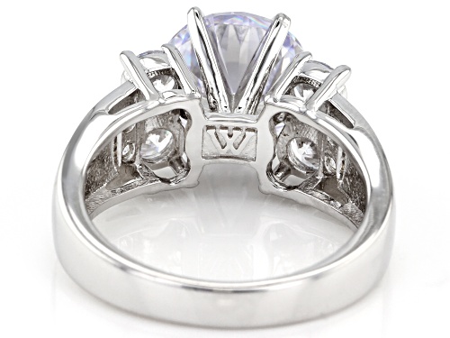 Pre-Owned Charles Winston for Bella Luce ® 8.09ctw Rhodium Over Sterling Silver Ring (4.99ctw DEW) - Size 12