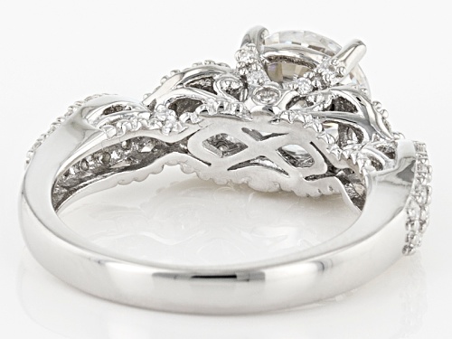 Pre-Owned Moissanite Fire® 2.56ctw Diamond Equivalent Weight Round Platineve™ Ring - Size 9