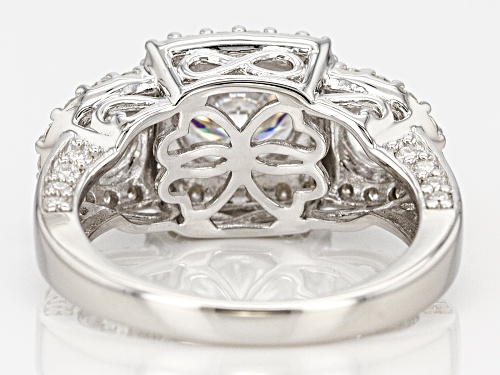 Pre-Owned Moissanite Fire® 3.90ctw Diamond Equivalent Weight Round Platineve™ Ring - Size 11