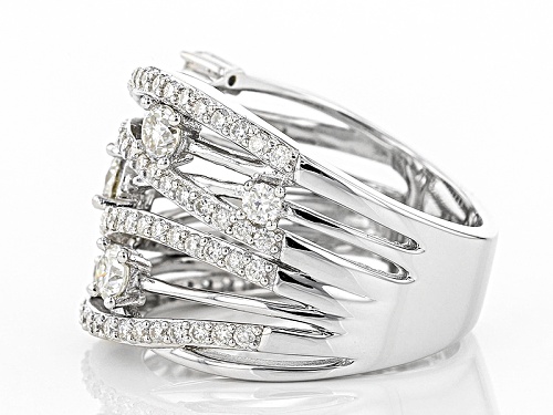 Pre-Owned Moissanite Fire® 1.53ctw Diamond Equivalent Weight Round Platineve™ Ring - Size 6