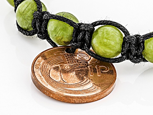 Pre-Owned Artisan Collection Of Ireland™ Connemara Marble Bead & Copper Coin Adjustable Shamballa Br