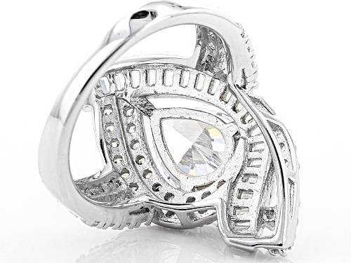 Pre-Owned Bella Luce ® 6.67ctw Rhodium Over Sterling Silver Ring (4.42ctw Dew) - Size 5