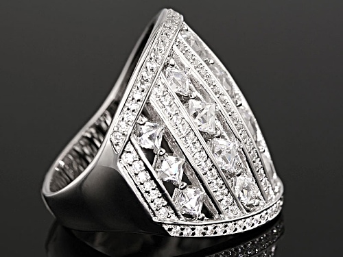 Pre-Owned Tycoon For Bella Luce ® 4.65ctw Square Cut & Round Platineve® Ring (3.33ctw Dew) - Size 5