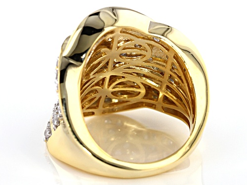 Pre-Owned ENGILD® 2.00ctw Round White Diamond 14k Yellow Gold over Sterling Silver Ring - Size 5