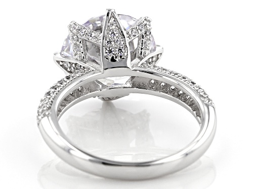 Pre-Owned Charles Winston For Bella Luce®10.56CTW White Diamond Simulant Rhodium Over Silver Ring - Size 10