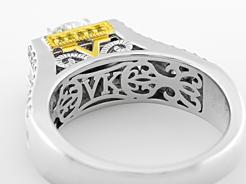 Pre-Owned Vanna K ™ For Bella Luce ® 3.56ctw Platineve ™ And Eterno ™ Yellow Ring (2.44ctw Dew) - Size 10