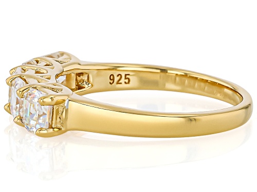 Pre-Owned 2.12ctw Asscher Cut Strontium Titanate 18k Yellow Gold Over Silver 5- - Size 5