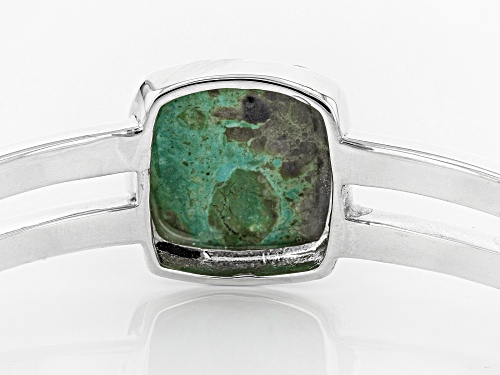 Pre-Owned Tehya Oyama Turquoise™ 18mm Square Cushion Green Kingman Turquoise Silver Cuff