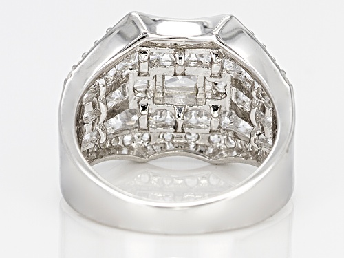 Pre-Owned Bella Luce ® 3.74ctw Diamond Simulant Rhodium Over Sterling Silver Ring (2.28ctw Dew) - Size 9
