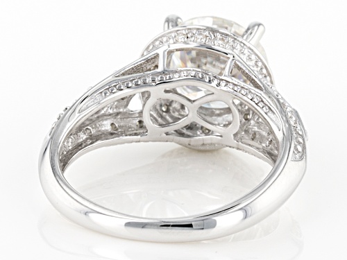 Pre-Owned Moissanite Fire® 3.06ctw Diamond Equivalent Weight Round Platineve™ Ring - Size 7