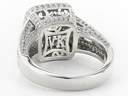 Pre-Owned Vanna K™ For Bella Luce® 4.73ctw Round Platineve™ Ring (3.28ctw Dew) - Size 10