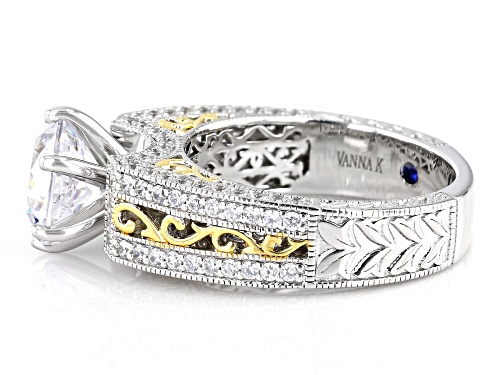 Pre-Owned Vanna K™ For Bella Luce ® Vanna K Cut Diamond Simulant Platineve ™ & Eterno ™ Yellow Ring - Size 10