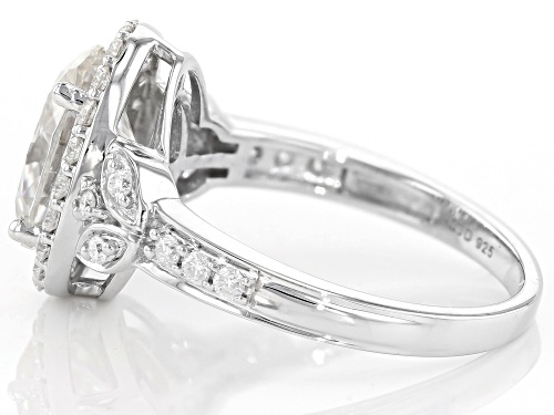 Pre-Owned MOISSANITE FIRE® 3.58CTW DIAMOND EQUIVALENT WEIGHT OVAL AND ROUND PLATINEVE™ RING - Size 5