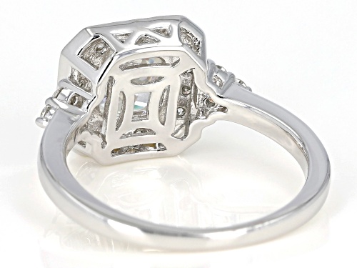 Pre-Owned MOISSANITE FIRE® 2.14CTW DEW CUSHION CUT AND ROUND PLATINEVE™ RING - Size 11