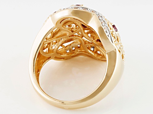 Pre-Owned Bella Luce ® Esotica ™ 1.40ctw Spessartite And White Diamond Simulant Eterno ™ Yellow Ring - Size 5