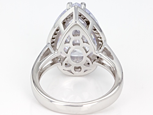 Pre-Owned Bella Luce ® 12.75CTW White Diamond Simulant Rhodium Over Sterling Silver Ring (9.32CTW DE - Size 7