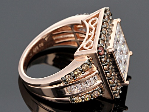 Pre-Owned Bella Luce ® 5.45ctw White & Mocha Diamond Simulant Eterno ™ Rose Ring (3.33ctw Dew) - Size 5