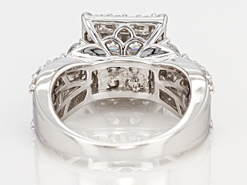 Pre-Owned Bella Luce ® 4.00CTW White Diamond Simulant Rhodium Over Sterling Silver Ring (2.49CTW DEW - Size 7