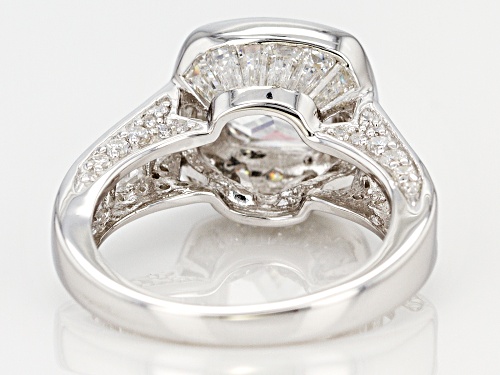 Pre-Owned Bella Luce ® 6.48CTW White Diamond Simulant Rhodium Over Sterling Silver Ring (4.86CTW DEW - Size 11