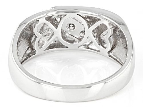 Pre-Owned MOISSANITE FIRE(R) .39CTW DEW ROUND  PLATINEVE(R) MENS RING - Size 10