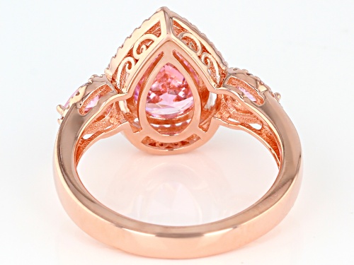 Pre-Owned Bella Luce ® 4.44ctw Pink And White Diamond Simulants Eterno ™ Rose Ring (3.66ctw DEW) - Size 11