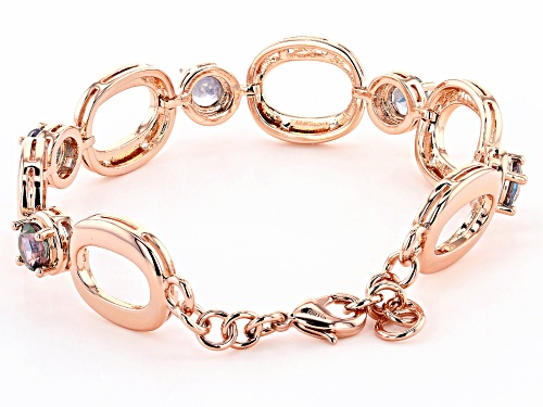 Pre-Owned Timna Jewelry Collection™ 3.40ctw Round Sweet Tart™ Quartz Copper Bracelet - Size 8
