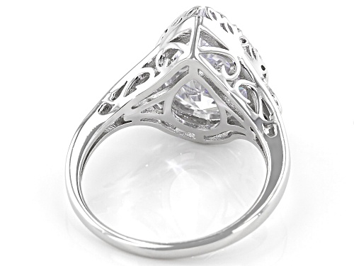 Pre-Owned Bella Luce ® 8.28ctw Rhodium Over Sterling Silver Ring (5.41ctw DEW) - Size 7