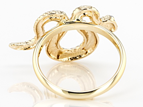 10k Yellow Gold Snake Ring - Size 7