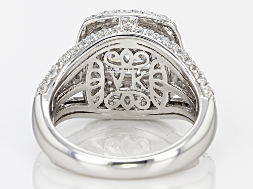 Pre-Owned Vanna K ™ For Bella Luce ® 7.38ctw White Diamond Simulant Platineve ™ Ring (5.87ctw Dew) - Size 12