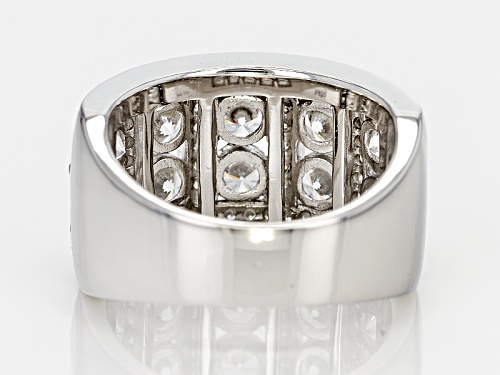 Pre-Owned Bella Luce ® Dillenium 5.61ctw Rhodium Over Sterling Silver Ring (3.24ctw Dew) - Size 5