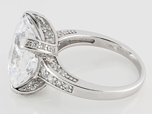 Pre-Owned Charles Winston For Bella Luce ® 14.33ctw Scintillant Cut ® Rhodium Over Silver Ring - Size 12