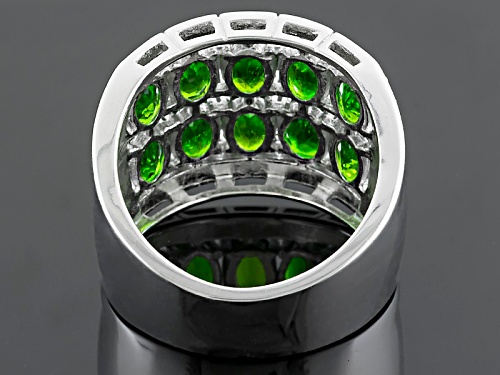 Pre-Owned 4.08ctw Oval Russian Chrome Diopside Sterling Silver Band Ring - Size 8