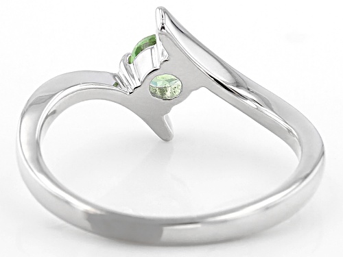 .32ct Round Tsavorite Sterling Silver Solitaire Ring - Size 7