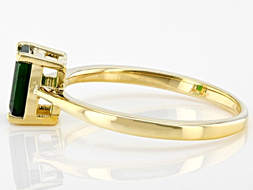 0.79ctw Chrome Diopside 18k Yellow Gold Over Sterling Silver Solitaire Ring - Size 9