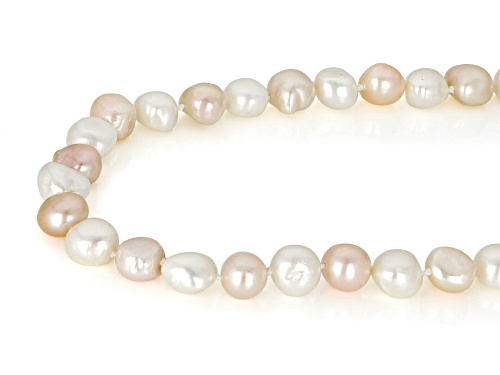 8mm Multi-Color Cultured Freshwater Pearl Endless Strand 32 Inch Necklace - Size 32
