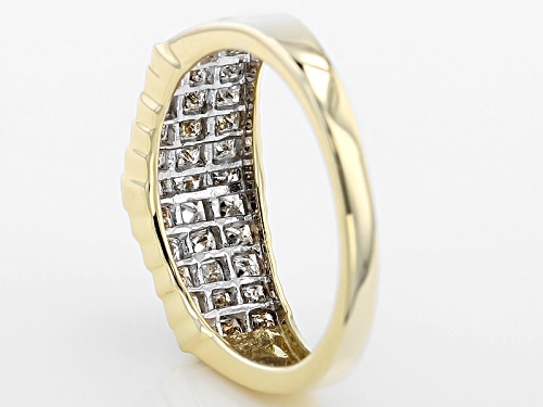 1.00ctw Princess Cut Diamond 10k Yellow Gold Ring - Size 6
