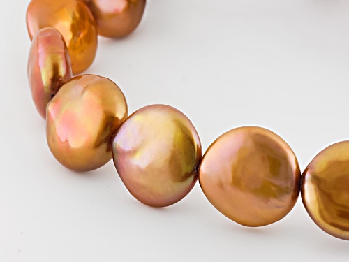 12-13mm Brown Cultured Freshwater Pearl Stretch Bracelet