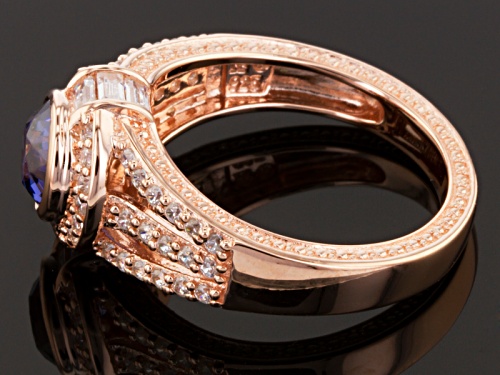 Bella Luce® 2.87 Ctw Tanzanite Simulant & Diamond Simulant Eterno™ Rose Ring - Size 5