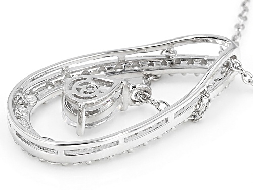 Bella Luce® Diamond Simulant Rhodium Over Sterling Silver Pendant & Chain