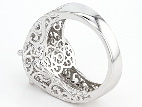 Bella Luce®5.53ctw White Diamond Simulant Rhodium Over Silver Ring - Size 11