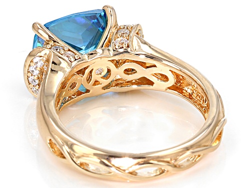 Bella Luce®5.91ctw Neon Apatite & Diamond Simulants Eterno™Rose Ring - Size 5