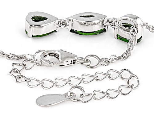 1.44ctw Mixed Shapes Chrome Diopside Rhodium Over Sterling Silver Pendant With Chain