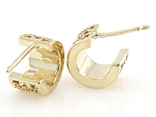 Stefano Oro® 14k Yellow Gold Ricami J-Hoop Earrings