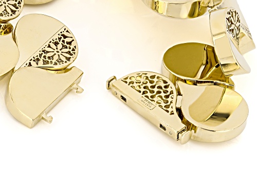 14k Yellow Gold Ricami Leaf Bracelet - Size 7.5