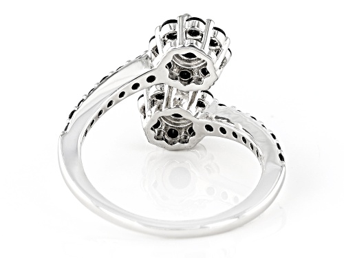 1.83ctw Black Spinel Rhodium Over Sterling Silver Ring - Size 7